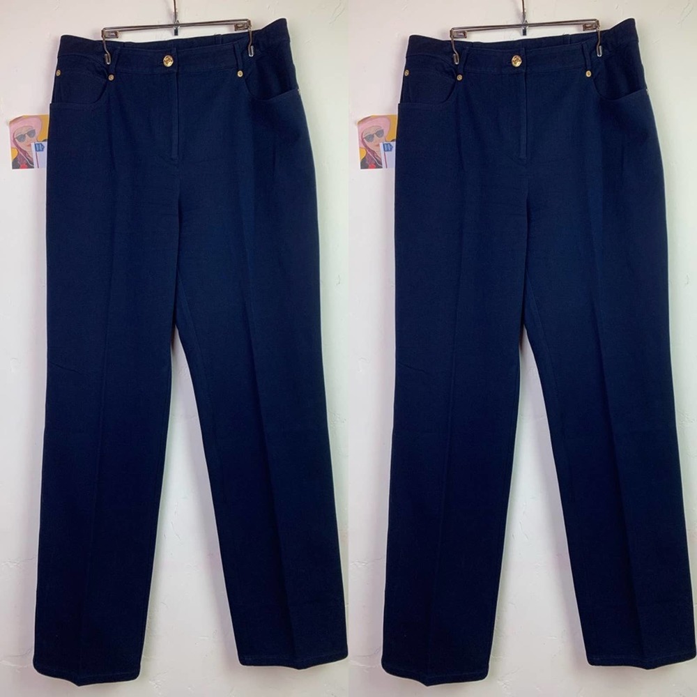 St. John Navy Blue Woman Dress Straight Leg Pants